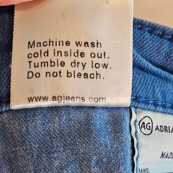 Adriano Goldschmied Size 28R The Prima Mid-Rise Cigarette Blue Mariner Jean - Picture 10 of 13